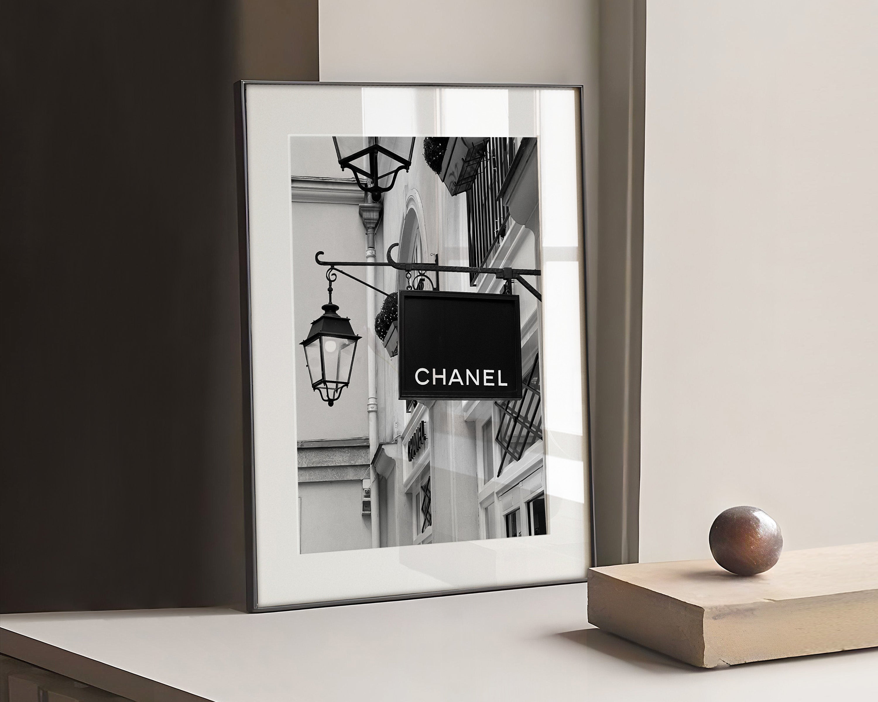 Photography print of an iconic fashion Chanel store.