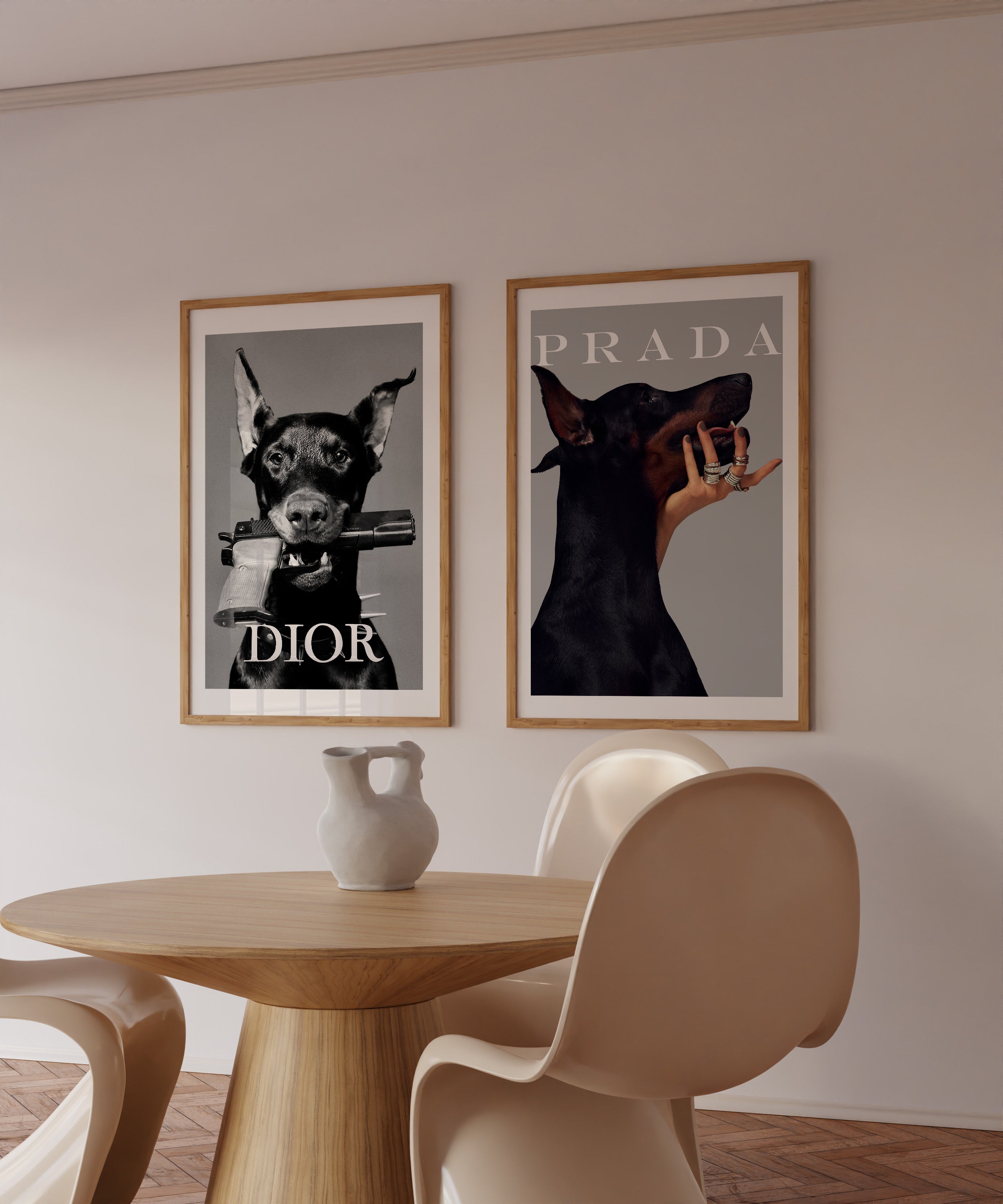 Dobermann Prada Fashion Poster