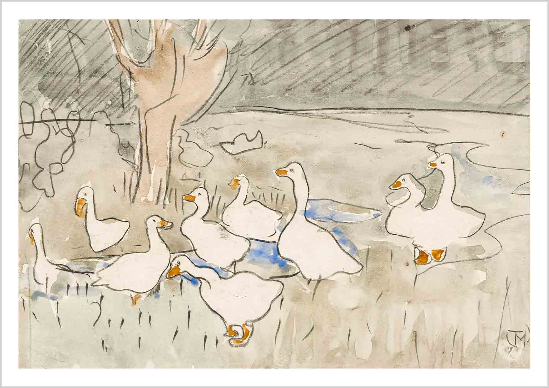 Peinture de canard de printemps