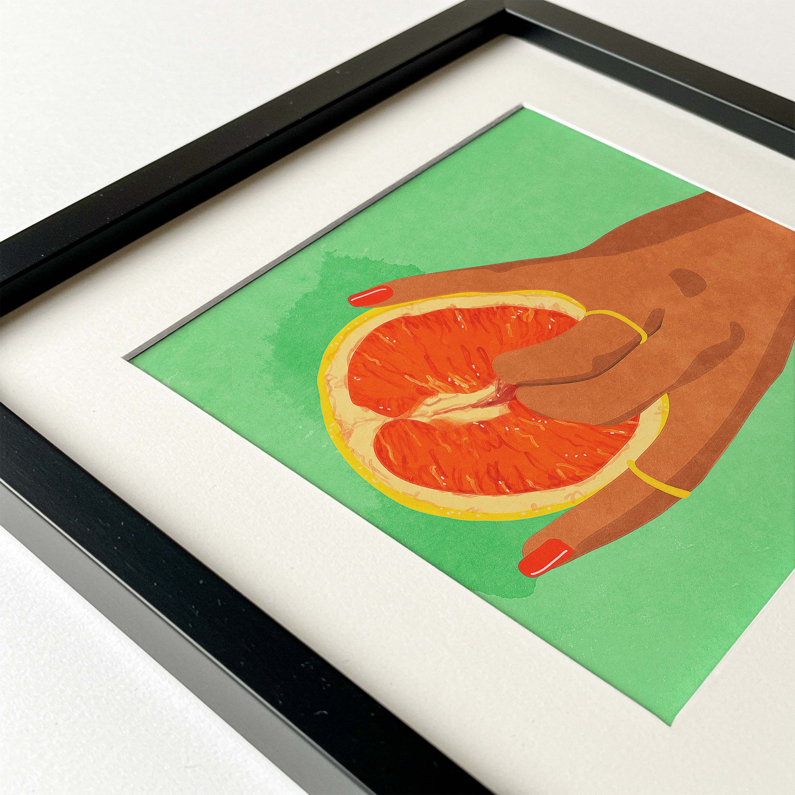 Juicy, cheeky, and impossible to ignore. This art piece is all about playful temptation.
Art by Raissa Oltmanns