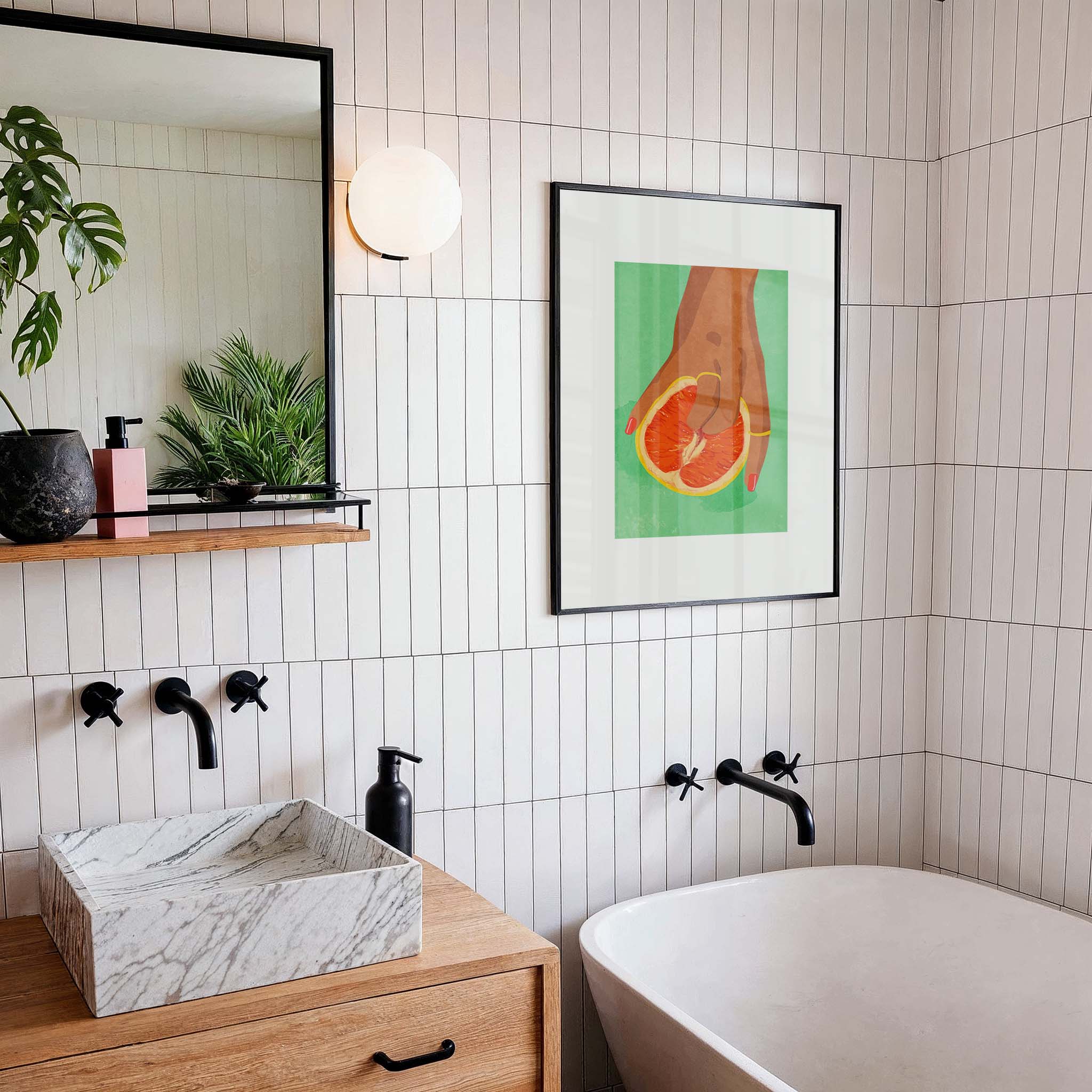 Juicy, cheeky, and impossible to ignore. This art piece is all about playful temptation.
Art by Raissa Oltmanns