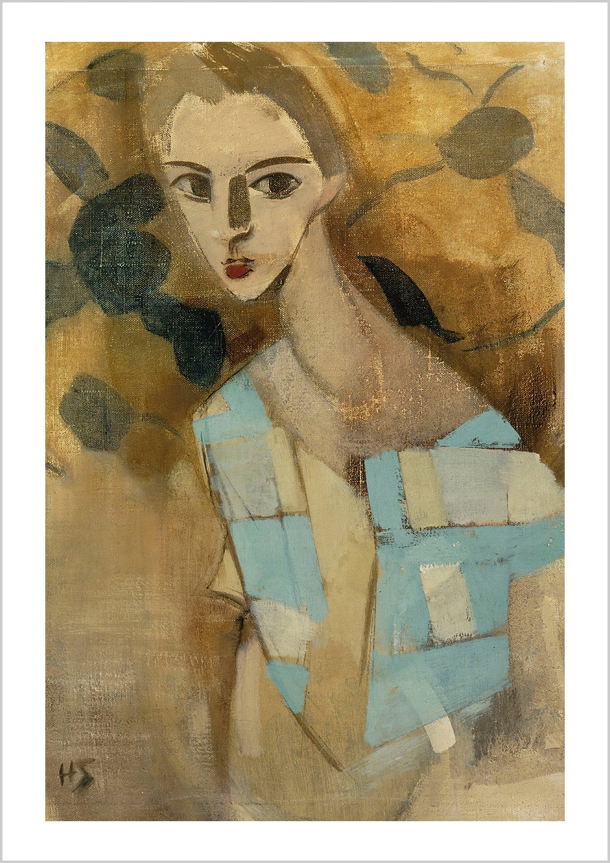 Vintage portrait painting Girl From Eydtkuhne Ii (1927) Helene Schjerfbeck