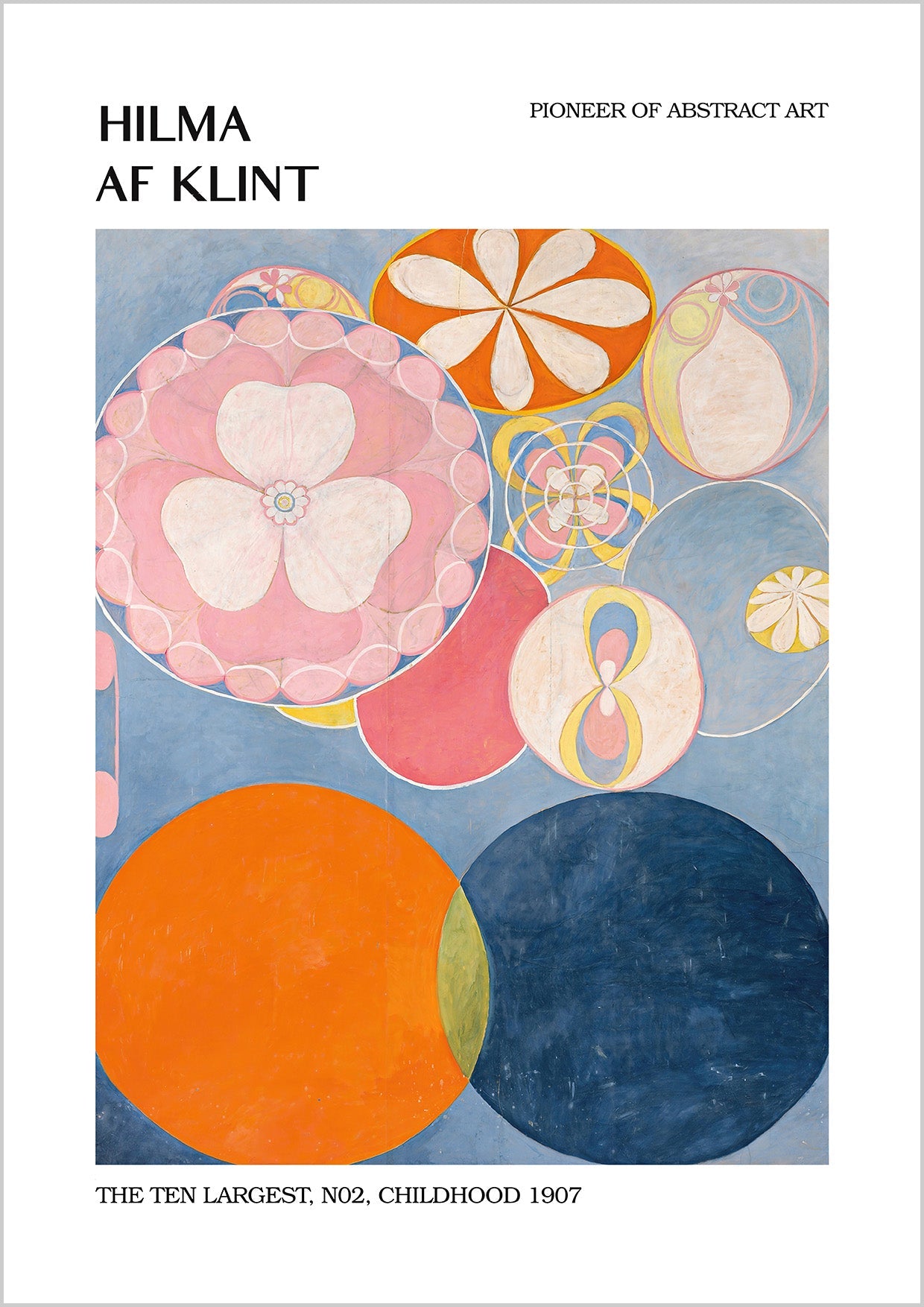 Reproduction printing of Hilma af Klint The Ten Largest Collection N01 - Childhood