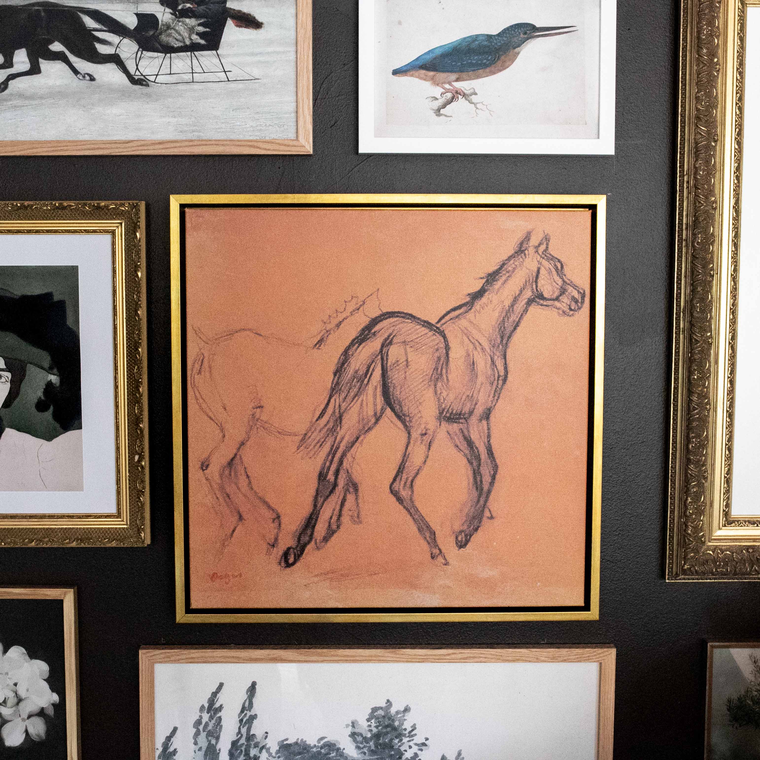 Horse study sketch by Edgar Degas. Large poster, canvas and framing options in different color. Free & fast shipping to US, EU & UK.