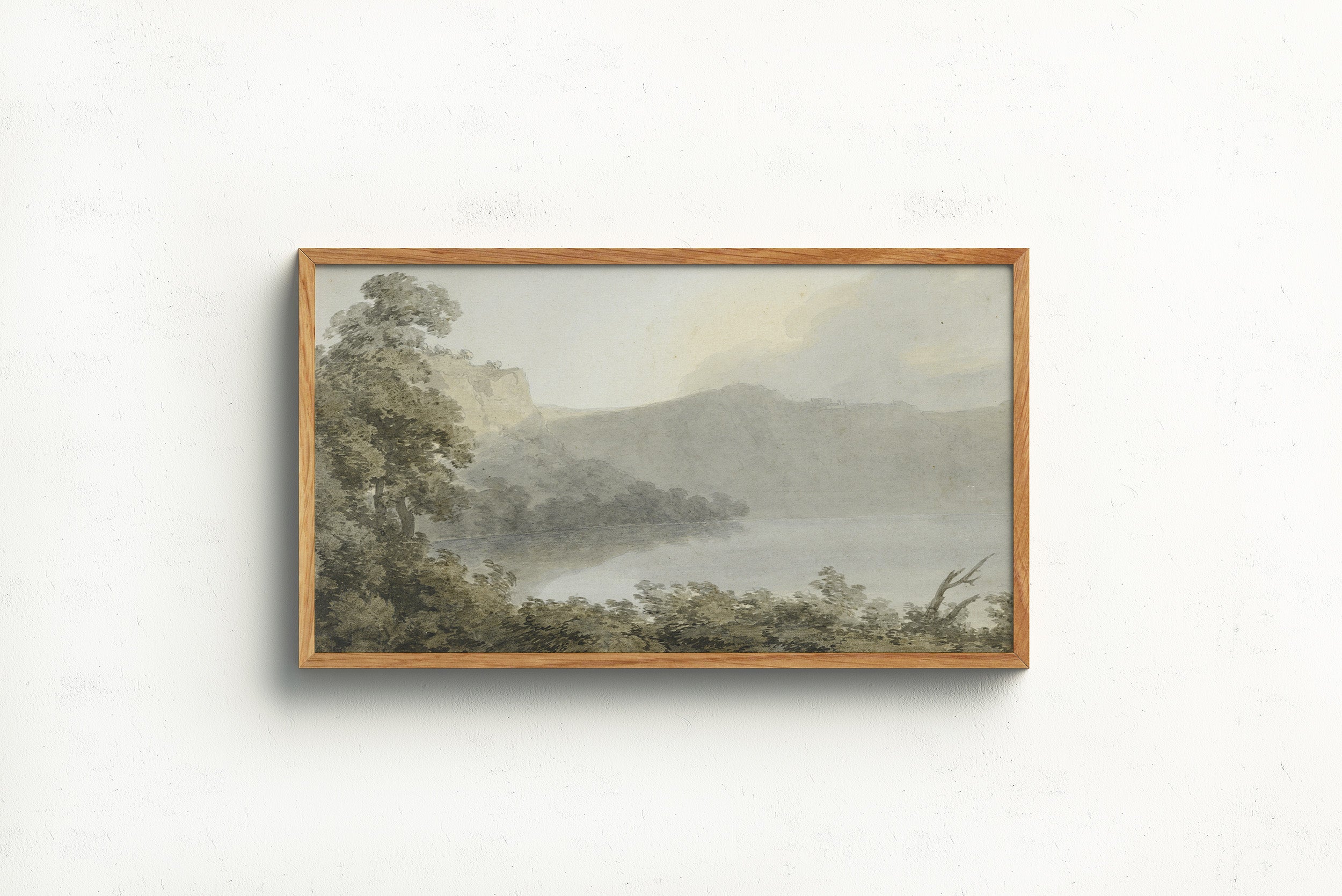 Overlooking Lake Vico painting John Robert Cozens