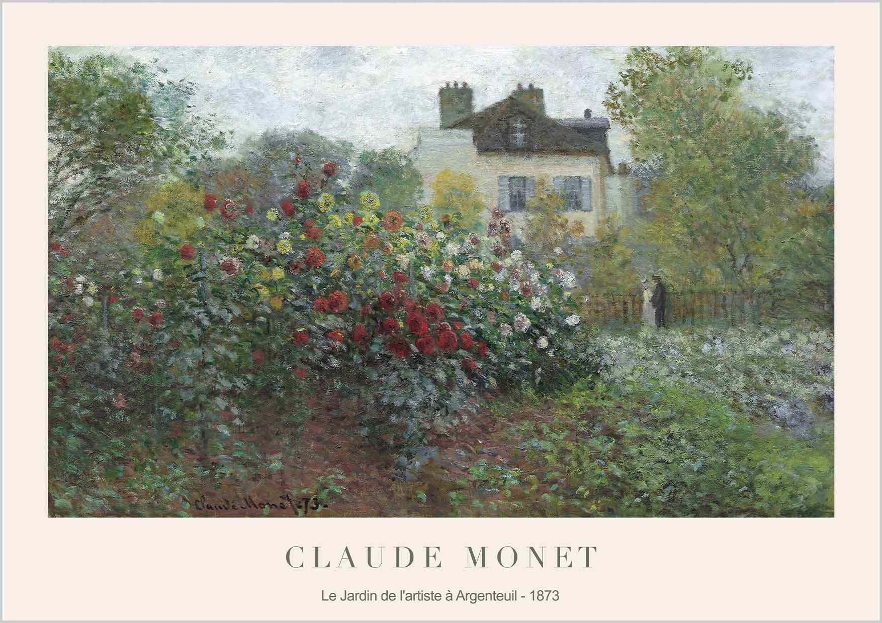 Exhibition poster Claude Monet - A Corner Of The Garden With Dahlias.