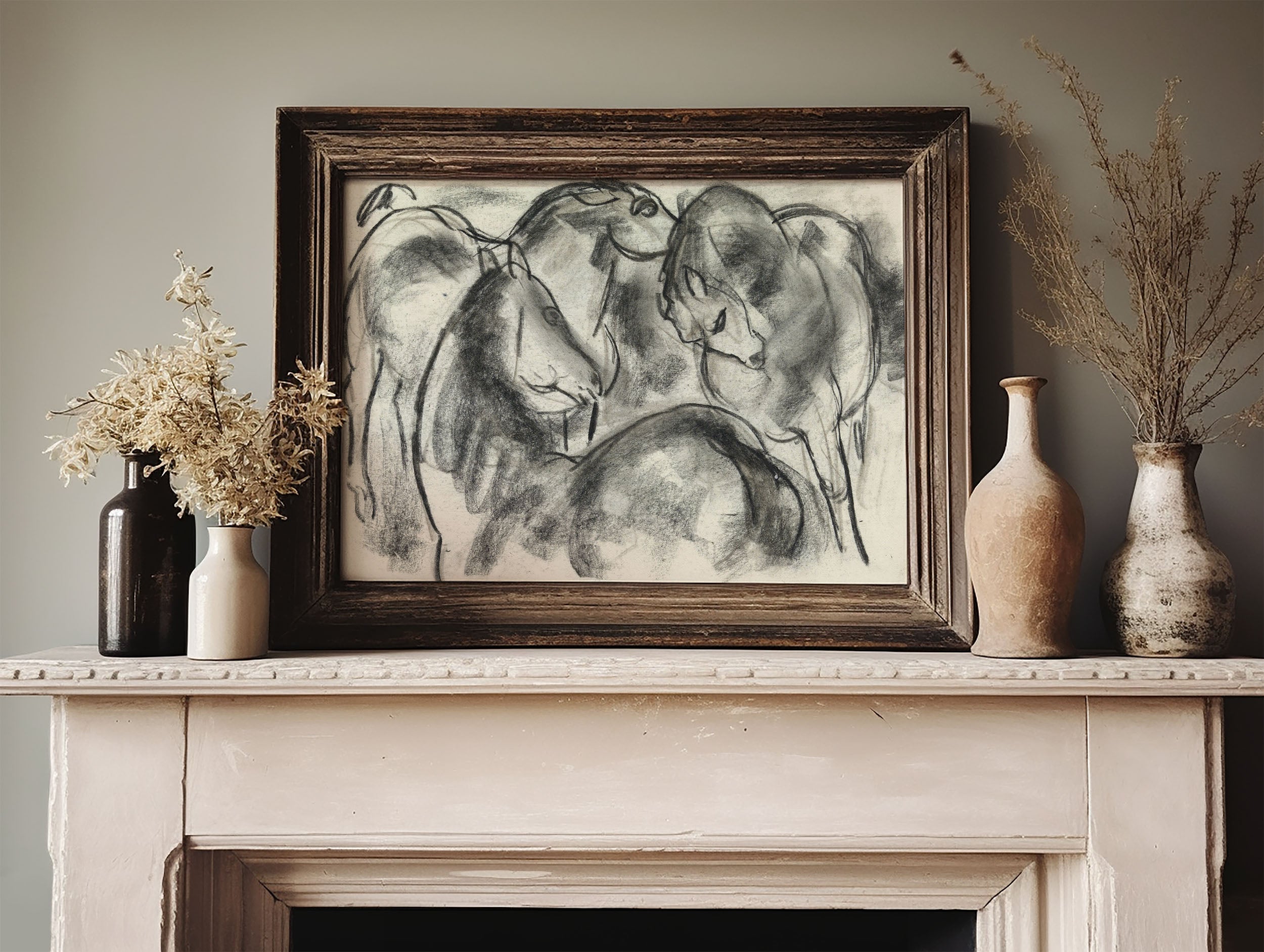 Affiche Croquis de Cheval - Paard in Beweging