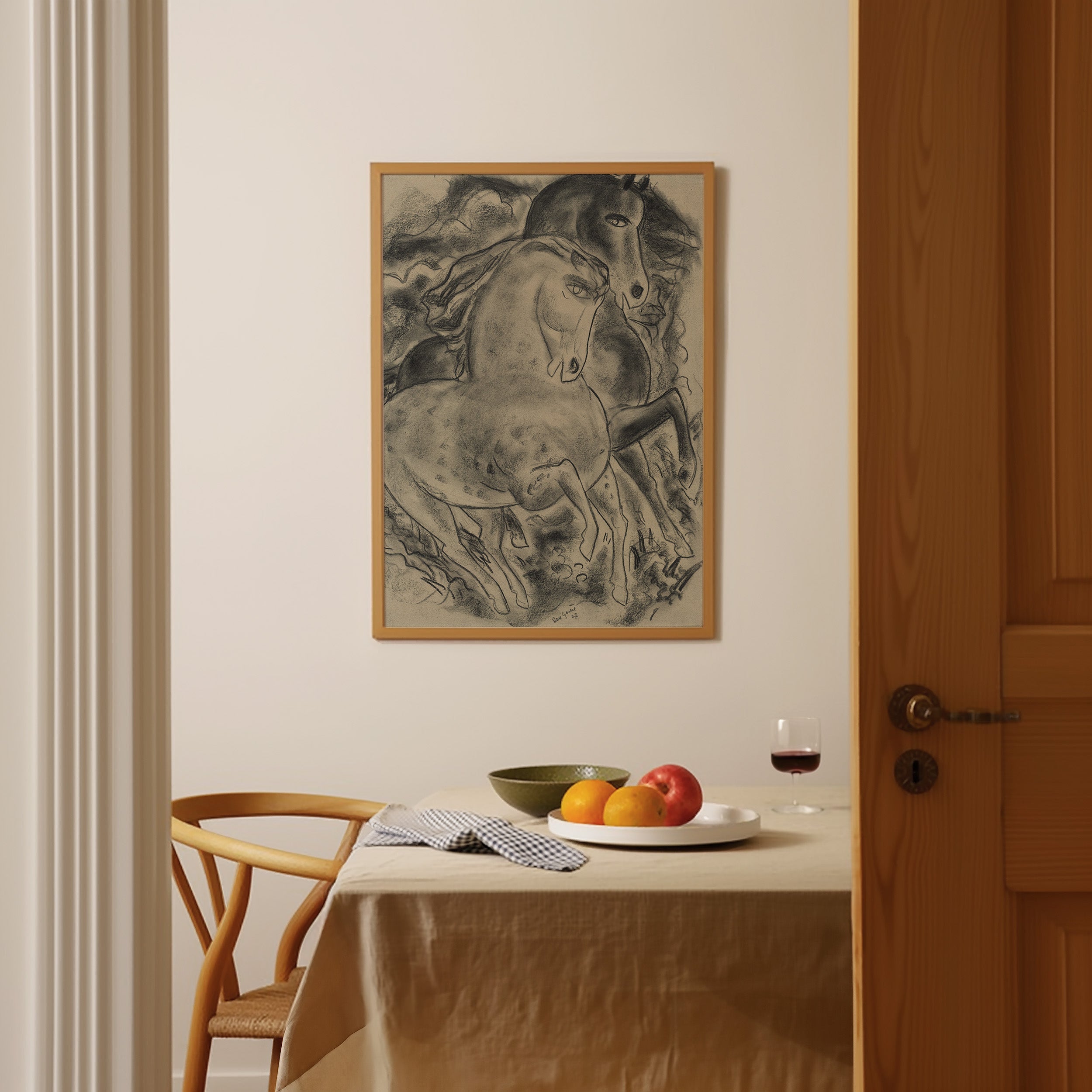 Horse Sketch Poster - Paard in Beweging