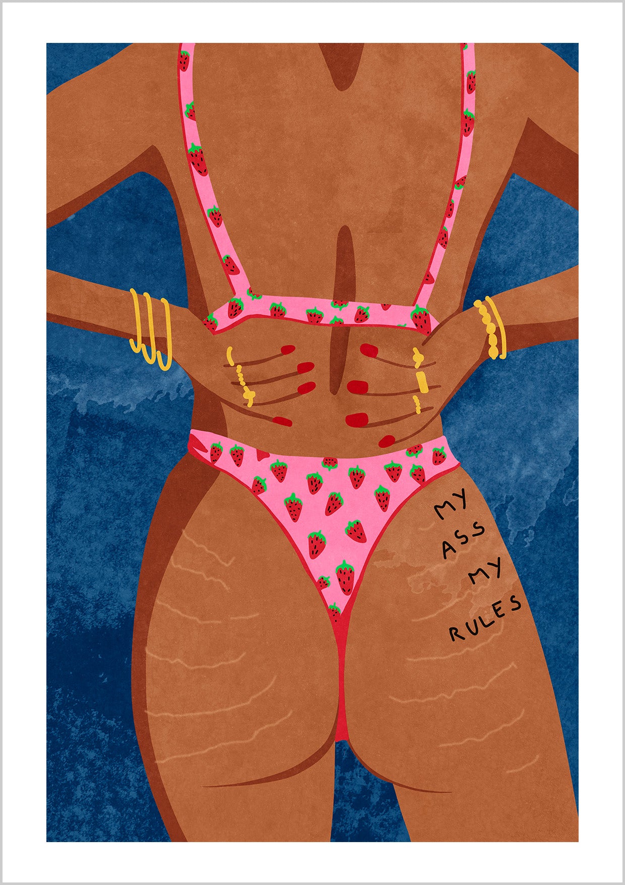 Confidence, curves, and control. This print is all about owning your power.
Art by Raissa Oltmanns