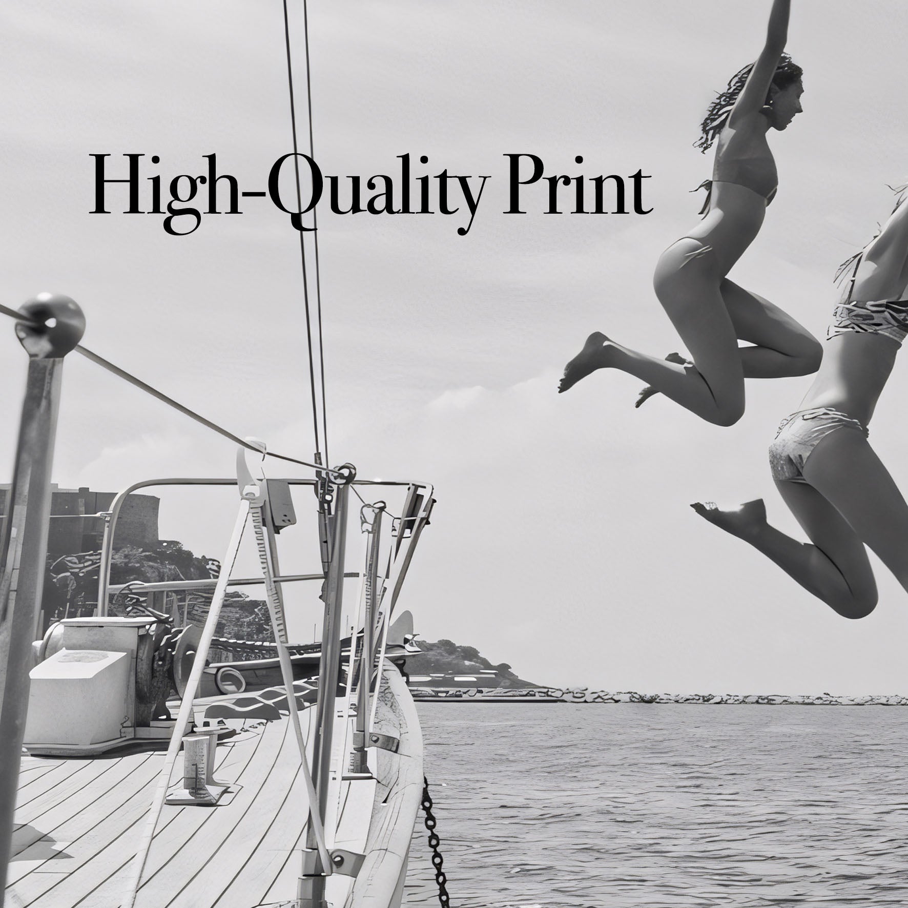 Affiche Saut Océan d'Été Yacht