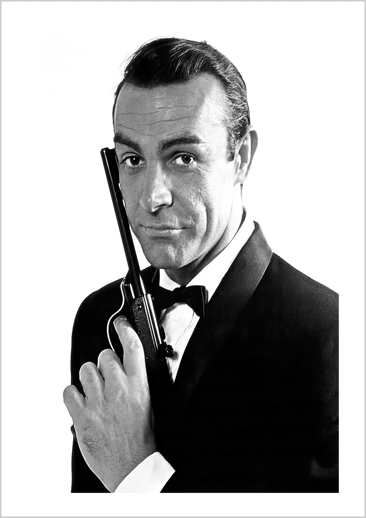 Sean Connery Dr. No Holding Gun Iconic Pose In Black Tuxedo – Arteve ...