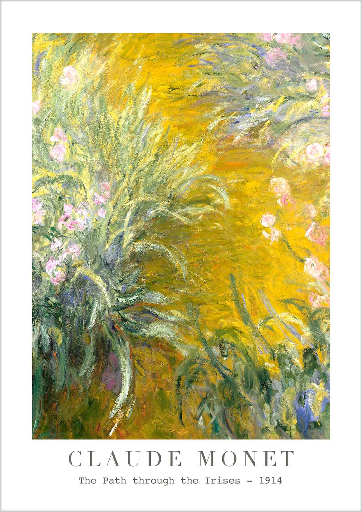 Exhibition poster of Claude Monet - The path through Irises