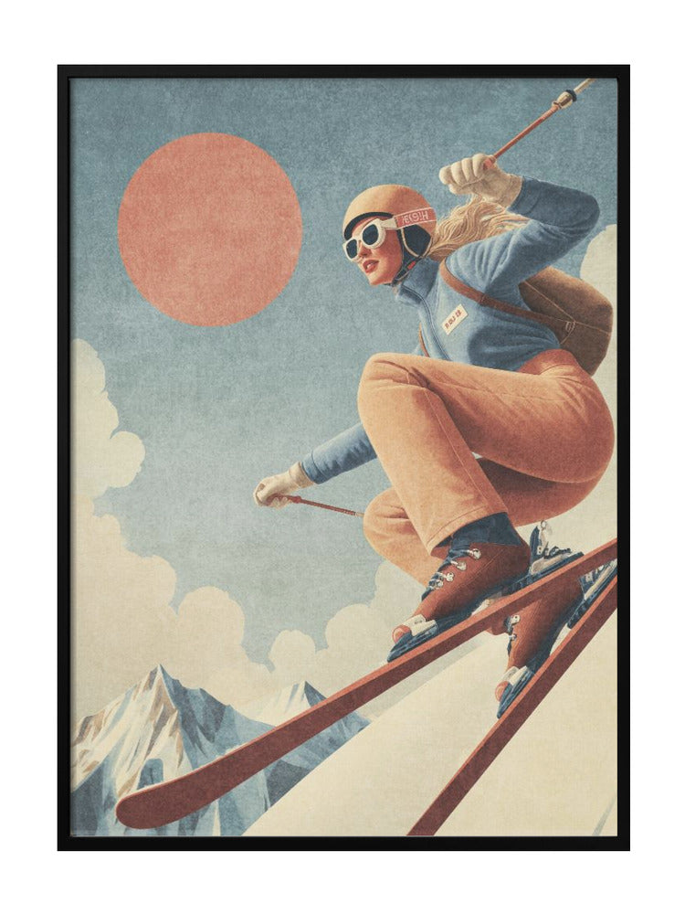 Sunny Ski Descent