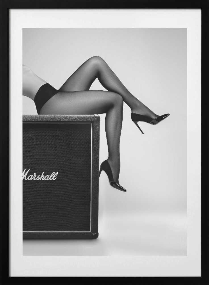 High heels resting on a Marshall amp. Rock n Legs is pure rock attitude with a sensual twist — made for music lovers and rule breakers.

Photographer: David Drake