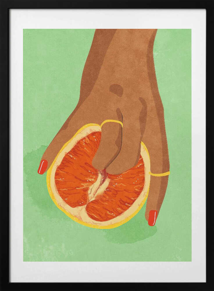 Juicy, cheeky, and impossible to ignore. This art piece is all about playful temptation.
Art by Raissa Oltmanns