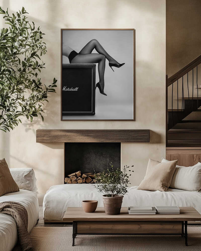 High heels resting on a Marshall amp. Rock n Legs is pure rock attitude with a sensual twist — made for music lovers and rule breakers.

Photographer: David Drake