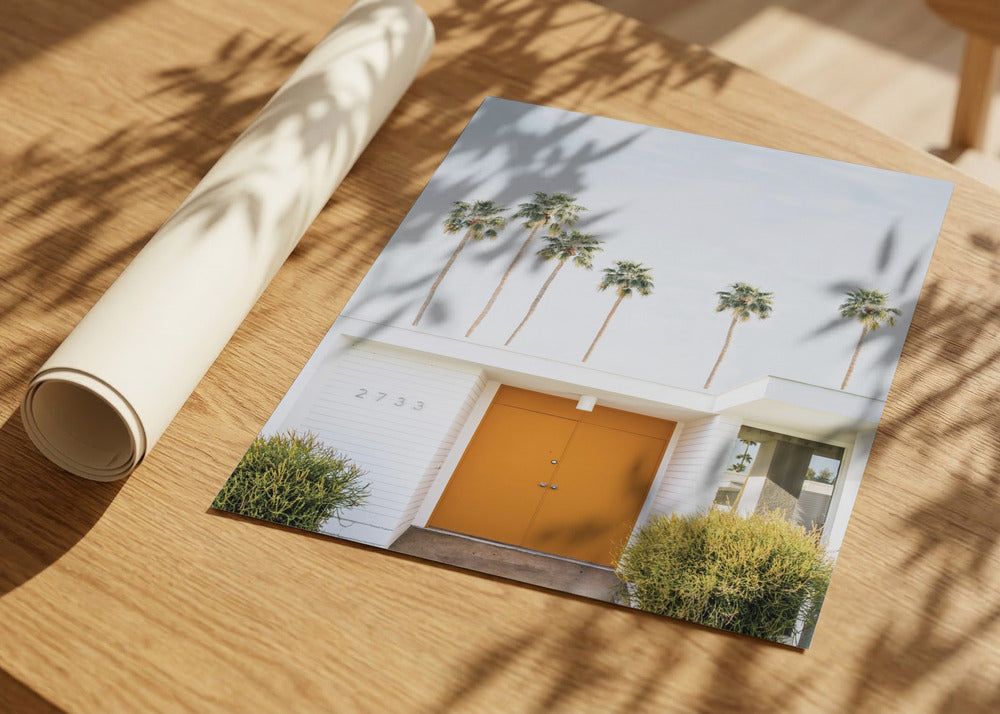 Palm Spring Orange Door