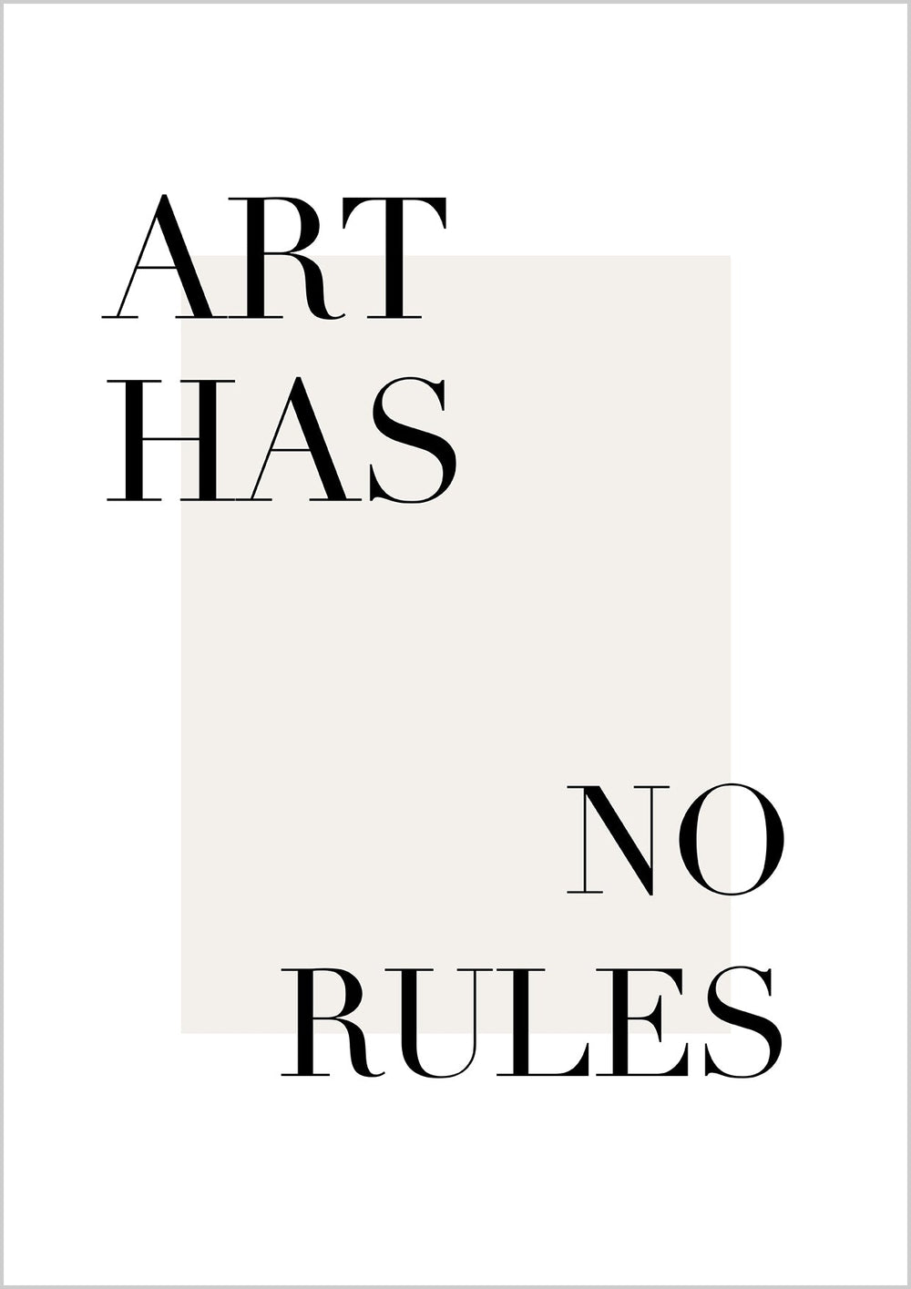 Art Has No Rules